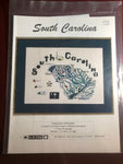 S.P. INK South Carolina Map Pattern, Vintage 1995 Counted Cross Stitch Pattern, 171w by 131h