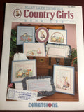 Dimensions, Country Girls, Book One, Mary Lake Thompson, #126, Vintage 1987, Counted Cross Stitch, Design