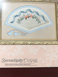 Serendipity Designs, Set of 2, Sweet Briar Vintage 1994, 117 by 80, and Carolines Fan Vintage 1990, 90 by 48, Counted Cross Stitch Patterns