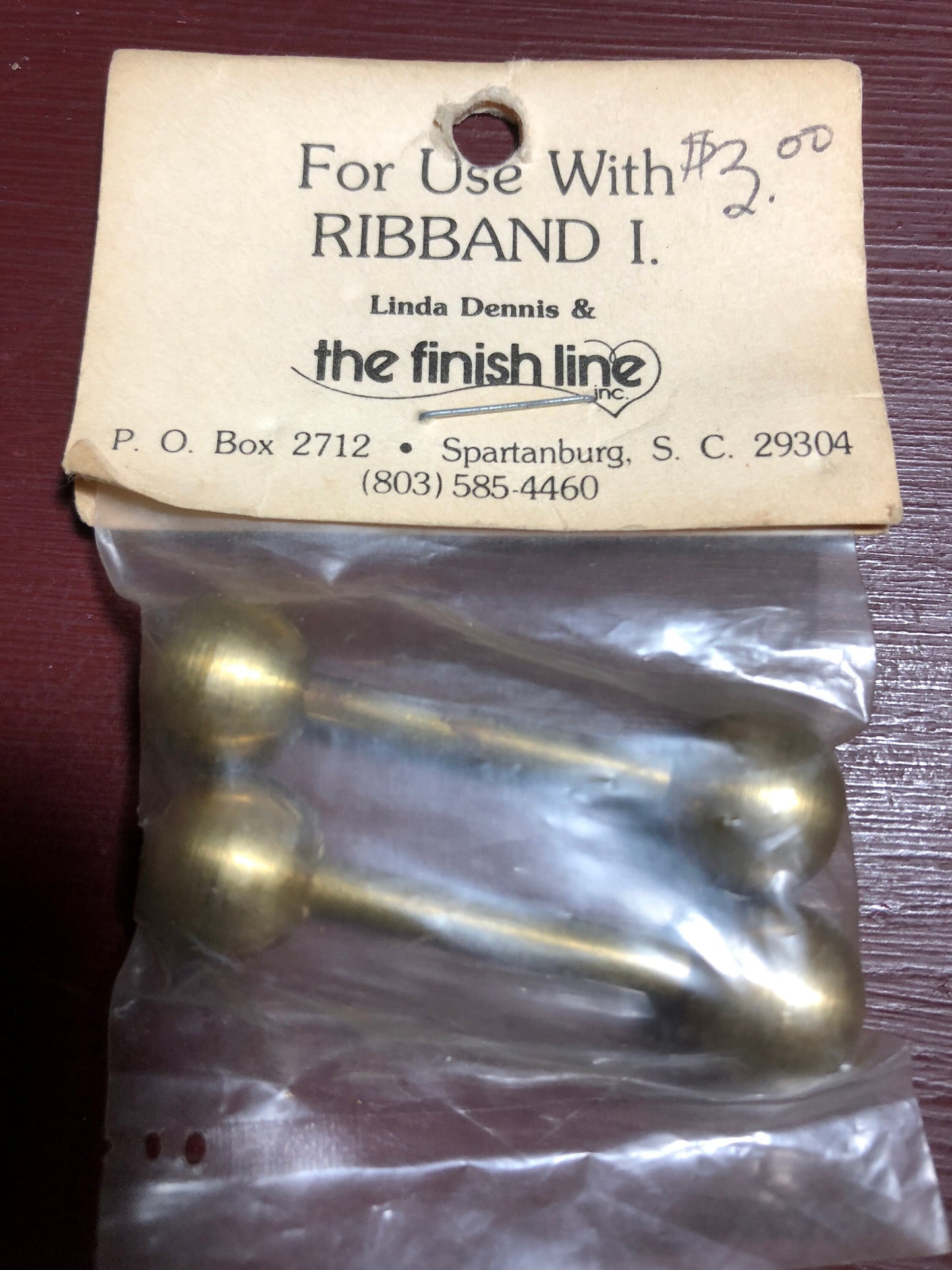 Ribband, Brass, 1 Inch, Vintage Double Bell Pulls for use with Ribband 1