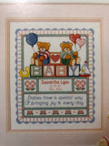 Dimensions, Lucy Rigg, My Family'n Me, Vintage, 1991, Counted Cross Stitch Pattern