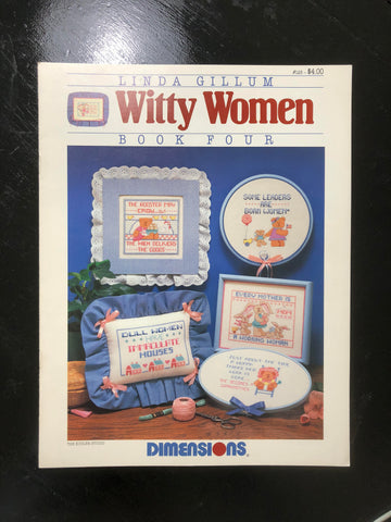 Dimensions, Linda Gillum, Witty Women, Book Four, Vintage, 1986, Counted Cross Stitch Pattern