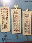 Faye Raye Stitcheries, Country Bell Pull Samplers, Leaflet No 12, Vintage 1984, Counted, Cross Stitch Pattern