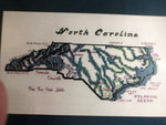 S.P. Ink, North Carolina Map Pattern, Vintage, Counted Cross Stitch Pattern, 195 by 91