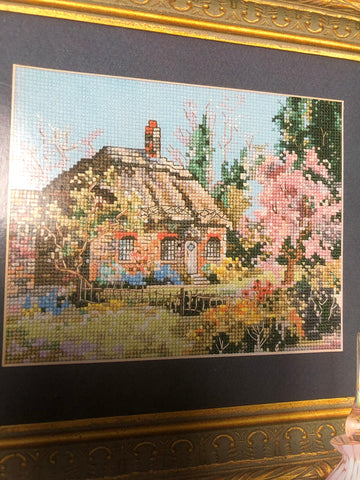 Pegasus, Marty Bell, English Countryside III, Cherry Tree Thatch, Vintage 1991, counted cross stitch chart*