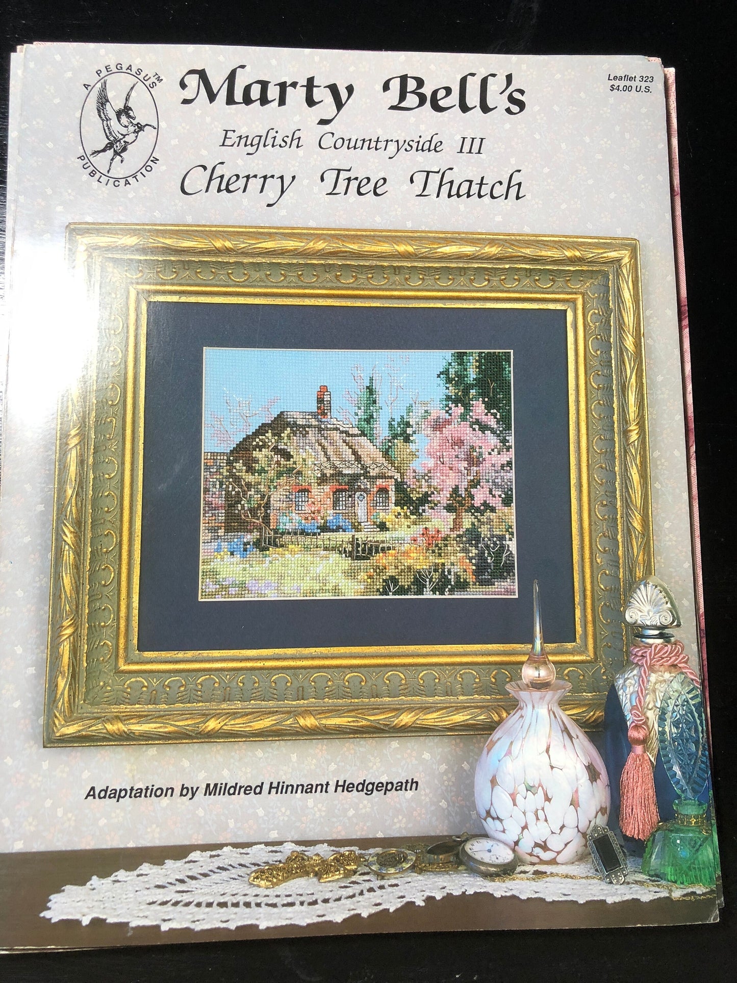 Pegasus, Marty Bell, English Countryside III, Cherry Tree Thatch, Vintage 1991, counted cross stitch chart*