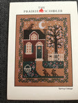 The Prairie Schooler, Spring Cottage, Vintage 1988, Stitch Count, 77h by 57w, Counted Cross Stitch Pattern