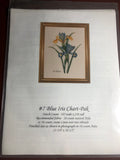 Lilac Studios, Blue Iris Chart-Pak, #7, Counted Cross Stitch Chart, Stitch Count 158 by 236 OOP