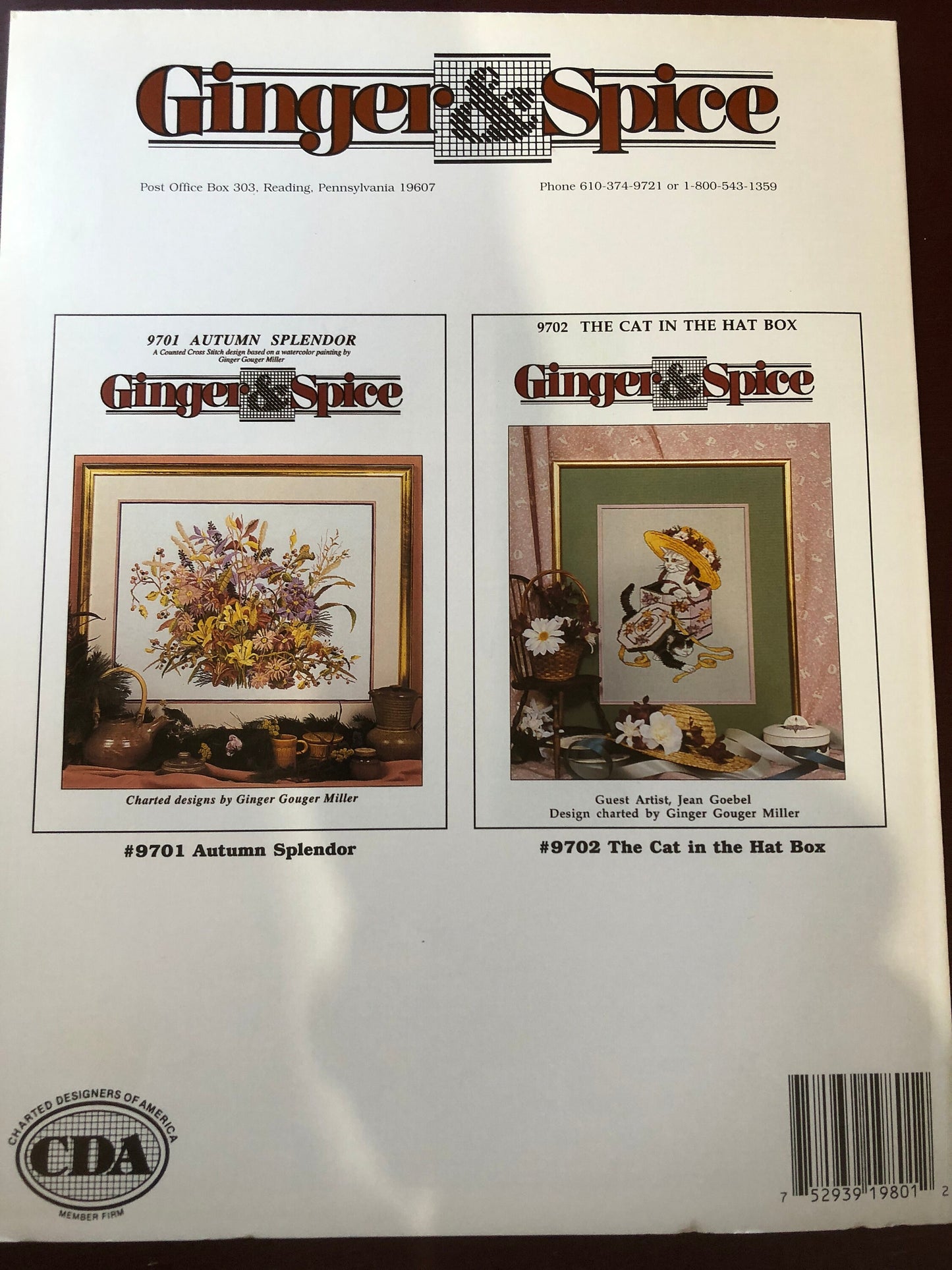 Ginger & Spice, Berries and Cherries, Charted Designs by Ginger Gouger Vintage 1997, Counted Cross Stitch Pattern 9801*