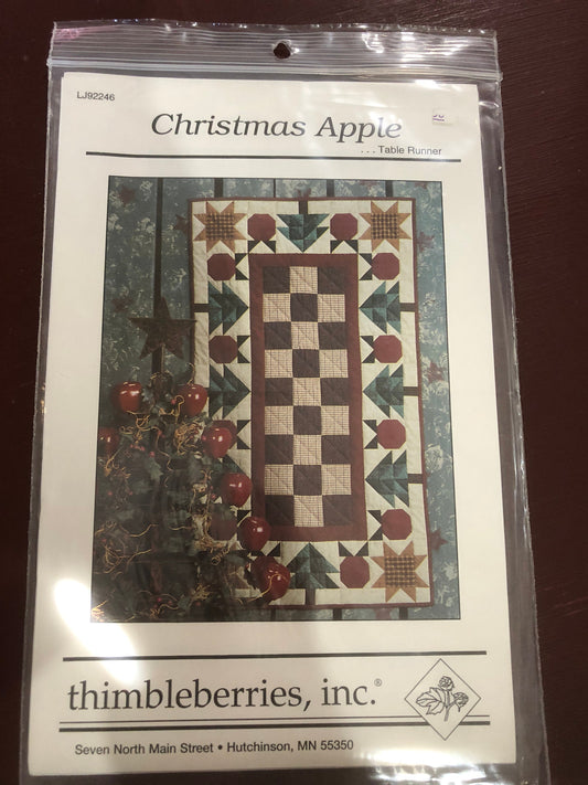 Thimbleberries, Christmas Apple, Table Runner, Vintage 1995, Quilt Pattern