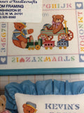 Dimensions, Birthday Bears, Book One, Crystal Collins-Sterling, #138, Vintage 1987, Counted Cross Stitch, Design