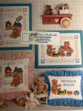 Dimensions, Birthday Bears, Book One, Crystal Collins-Sterling, #138, Vintage 1987, Counted Cross Stitch, Design