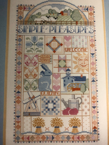 Dimensions, Simple Pleasures, Book Six, Nancy Rossi, #148, Vintage 1988, Counted Cross Stitch, Design