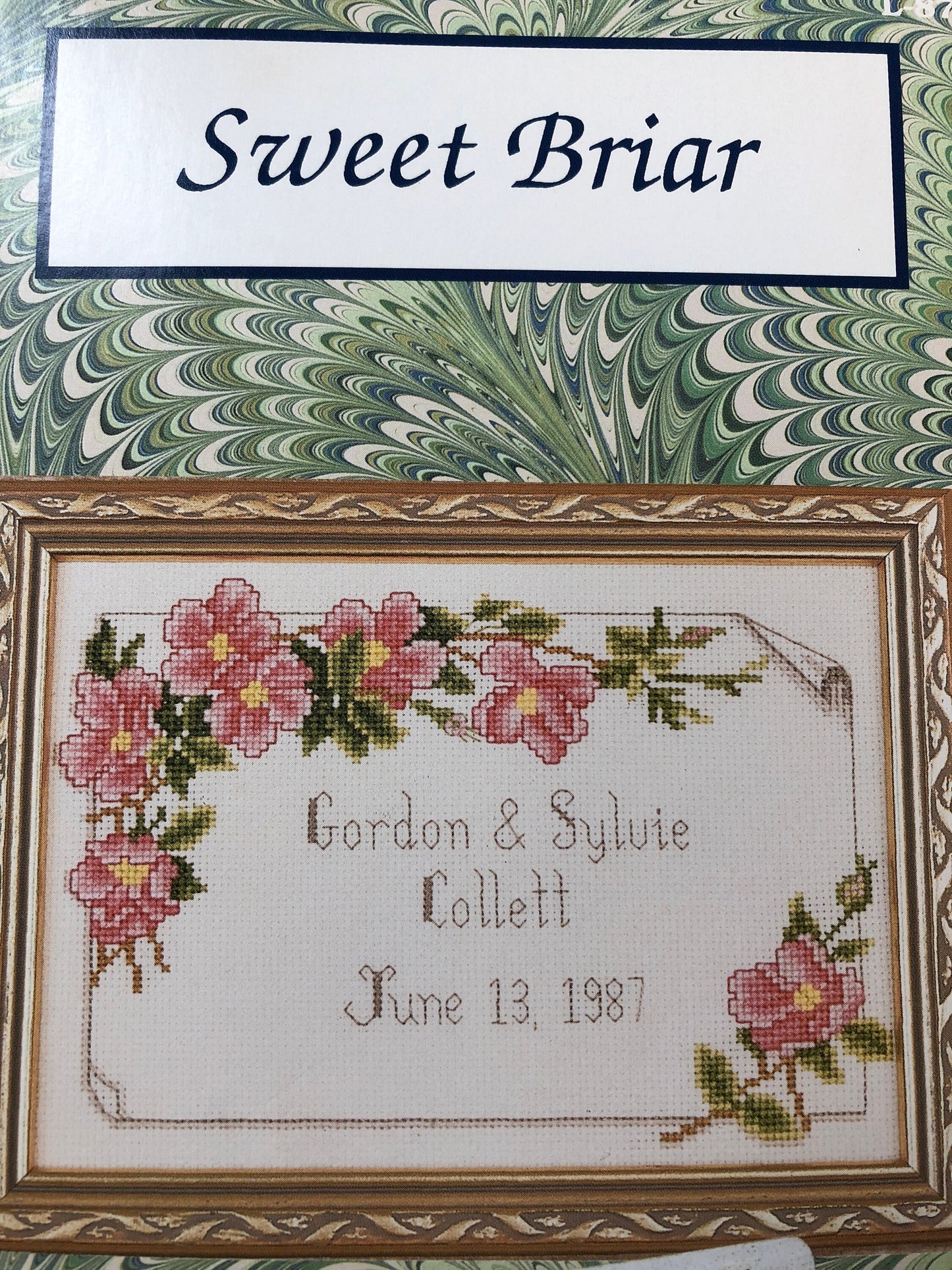 Serendipity Designs, Set of 2, Sweet Briar Vintage 1994, 117 by 80, and Carolines Fan Vintage 1990, 90 by 48, Counted Cross Stitch Patterns