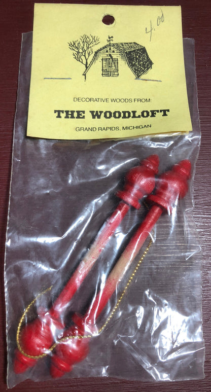 The Woodloft, Red, 2 Inch, Vintage Bell Pulls