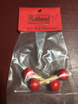 Ribband, Red, 1 Inch, Vintage Double Bell Pulls for use with Ribband 1