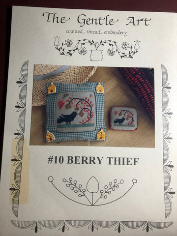 The Gentle Art, Berry Theif, Vintage 1997, Counted, Cross Stitch Pattern, Stitch Count 46 by 38