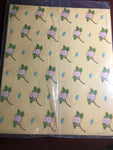 Current, BLOSSOM TIME, Everyday Gift Wrap, Vintage 1981, Includes 2, 24 by 30 inch wraps and 2 3 by 4 inch gift cards with envelopes