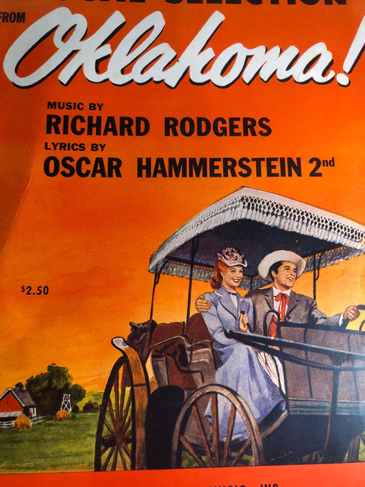 Oklahoma, Vocal selection, Richard Rogers, Oscar Hammerstein 2nd, Vintage 1943, Sheet Music, Williamson Music Inc, New York*