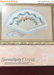 Serendipity Designs, Set of 2, Sweet Briar Vintage 1994, 117 by 80, and Carolines Fan Vintage 1990, 90 by 48, Counted Cross Stitch Patterns