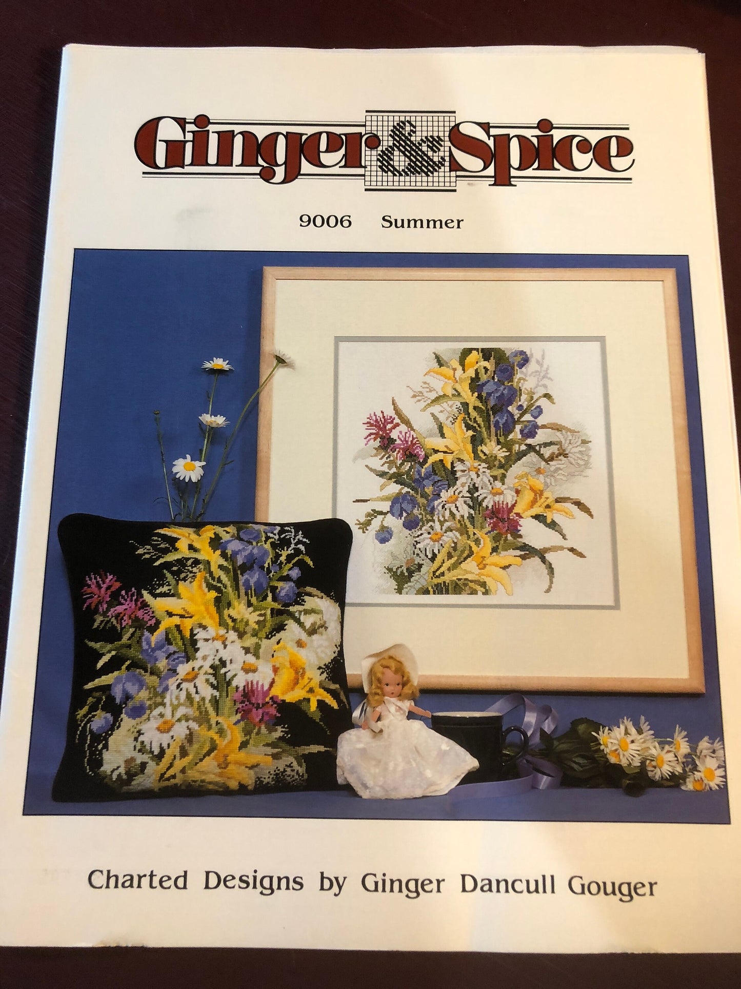 Ginger & Spice, Summer, Charted Designs by Ginger Gouger Vintage, Counted Cross Stitch Pattern 9006, 166 by 177