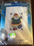 Design Works Crafts, SAnta and Snowman, Cross Stitch Greetings, Set of 2 Cross Stitch Card Kits