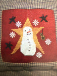 Homespun Elegance, Bits & Pieces, Star Struck Snowman, 10 Count Chili Pepper Heatherfield fabric included