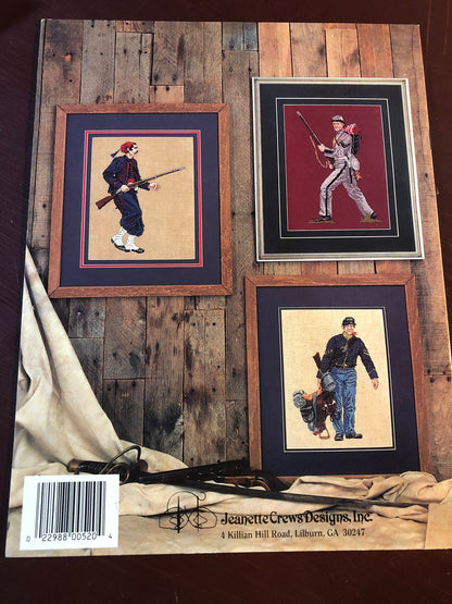 Jeaneete Crews Designs, Fighting Men of the Union, 2nd in the Civil War Series, Vintage 1991, Counted Cross Stitch Pattern