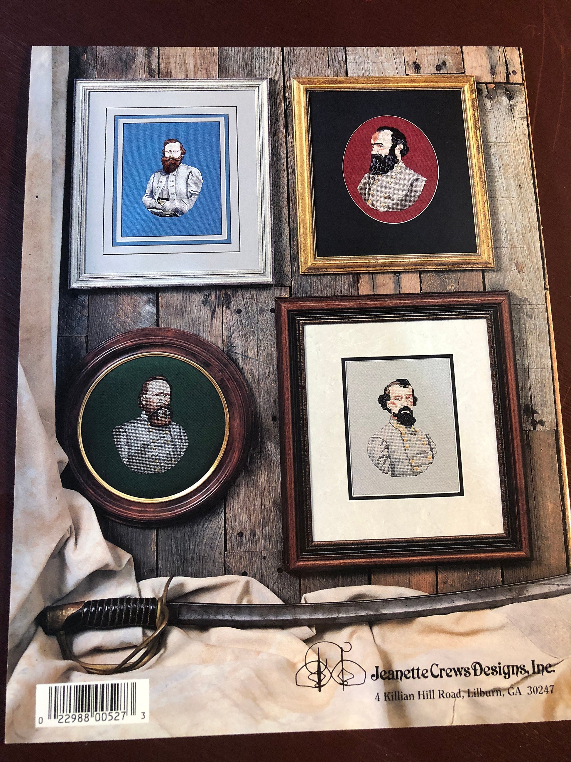 Jeaneete Crews Designs, General of the Confederacy, 5th in the Civil War Series, Vintage 1992, Counted Cross Stitch Pattern