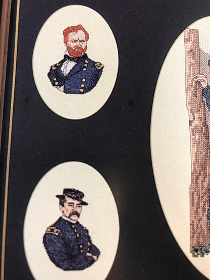 Jeaneete Crews Designs, Generals of the Union, 4th in the Civil War Series, Vintage 1992, Counted Cross Stitch Pattern