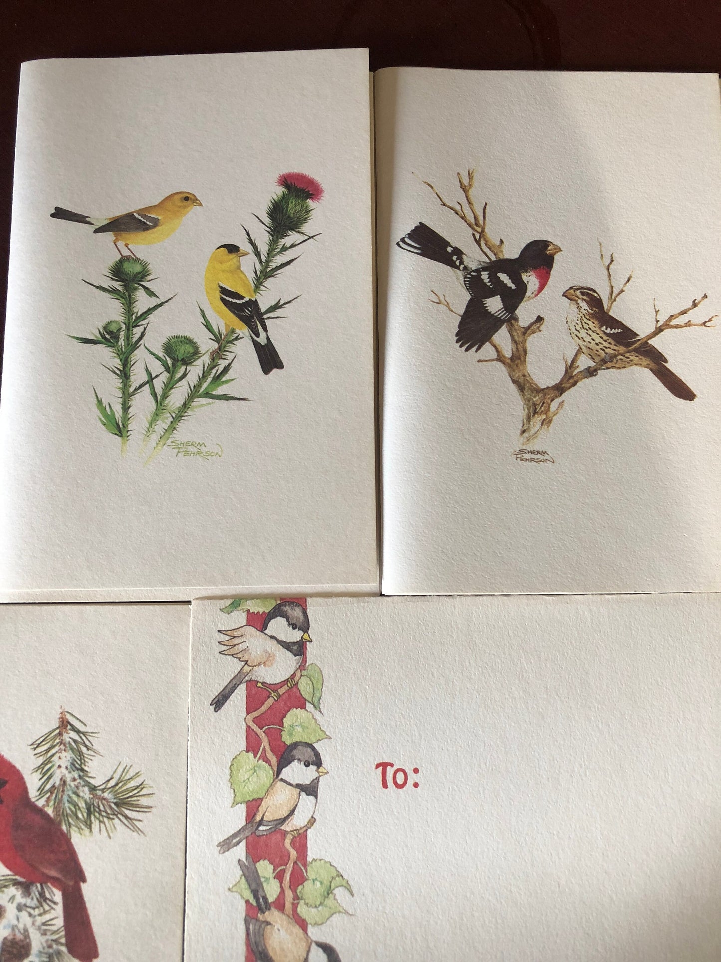 Birds on a Vines, Note Cards, Vintage Collectible, 7 Note Cards, 15 Envelopes, Multiple designs