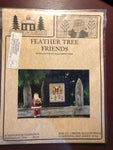 Schoolroom Sampling, Feather Tree Friends, Santa and Friends Enjoy Feather Trees, Vintage 1996, Counted Cross Stitch Pattern