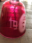 Disney 1986 Micky Mouse Red Glass Bell Vintage Collectible Disney Collectible