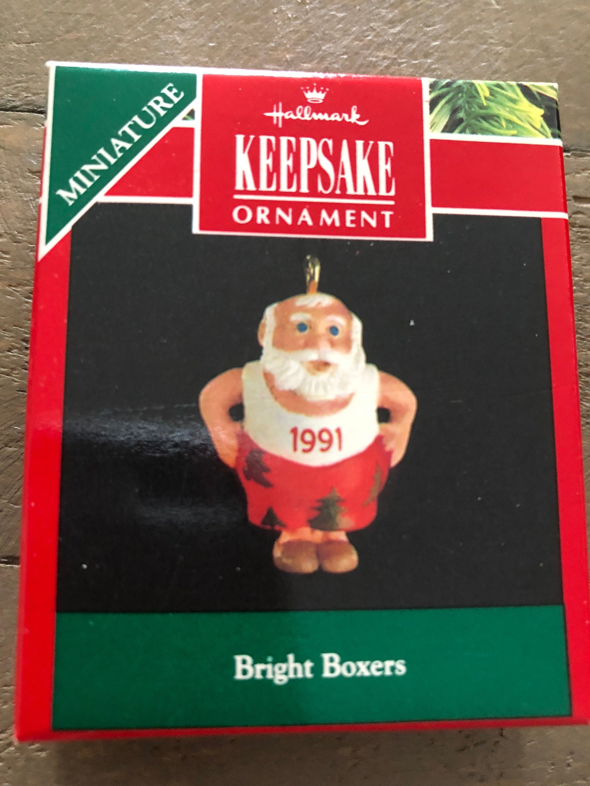 Hallmark, Bright Boxers - Miniature, Dated 1991, Keepsake Ornament, QXM587-7