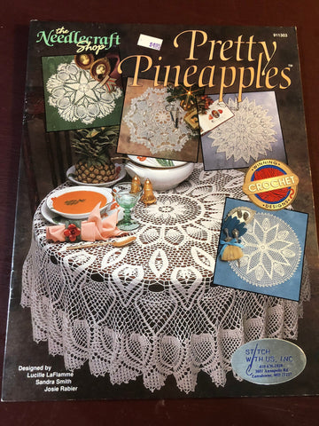 The Needlecraft Shop, Crochet, Pretty Pineapples, Vintage 1991, Crochet Pattern Book