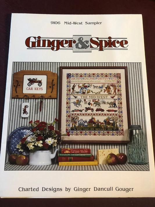 Ginger & Spice, Mid-West Sampler, Charted Designs by Ginger Gouger*