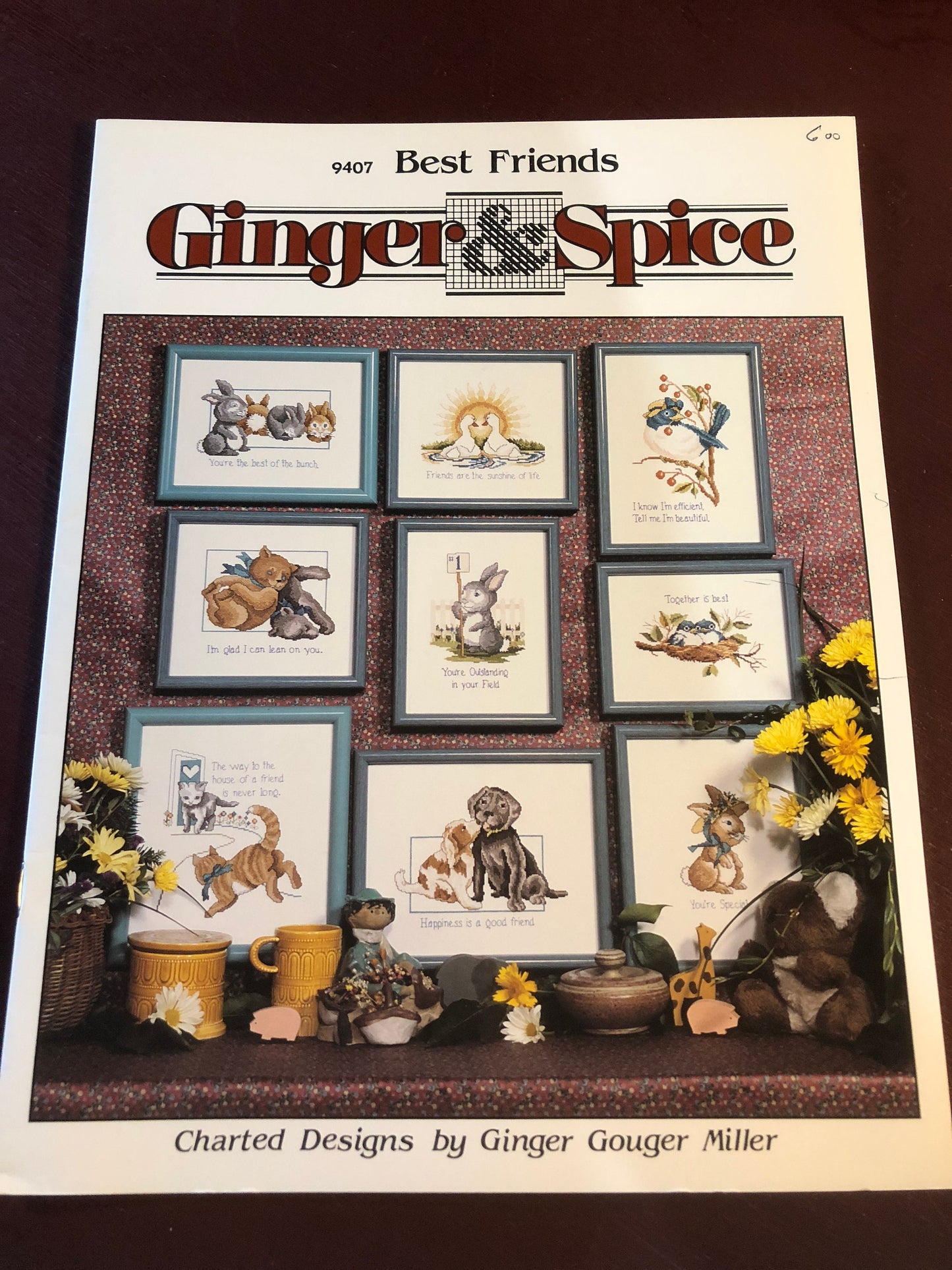 Ginger & Spice, Best Friends, Charted Designs by Ginger Gouger Vintage, Counted Cross Stitch Pattern 9407