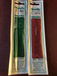 Set of 2, Metallic Madeira, 22 Yards Each, 2 Colors, Red 4014, Green 4057, 22 Yards each