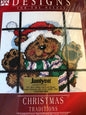 Designs for the Needle, Choice of 3, Ice Skaters, or Santa Peeking, or Teddy Bear in Window, Vintage 1998, Cross Stitch Kits*