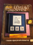 MPR associates, The Portfolio Series, Pleasures Past, Vintage 1986, Counted Cross Stitch Chart with Embossed Mat and Print