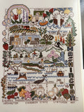 Meredith Mark Designs, Washington Sampler, Vintage 1987, Counted Cross Stitch Pattern, Stitch Count, 152 by 119