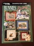 Leisure Arts, Bunnies Galore, Leaflet 2967, 50 Designs, Vintage 1997, Counted Cross Stitch Pattern
