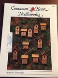 Season's Tweetings, Cinnamon Heart Needleworks, Vintage 1994, Perforated Paper Designs For Bird Houses