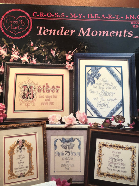Cross My Heart, Tender Moments, Vintage 1991,  Counted Cross Stitch Patterns