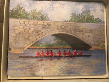 Set of 7,  Rowers by Kristin Elliott Inc. Vintage Collectible 1991, Note Cards*