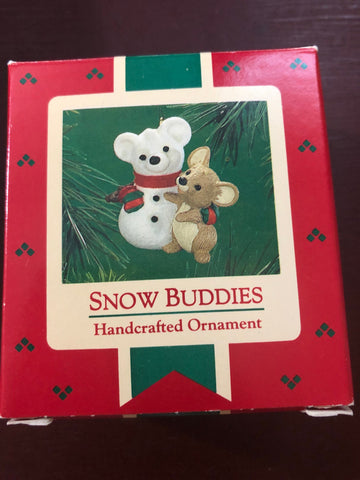 Hallmark, Snow Buddies, Vintage 1986, Keepsake Ornament, QX4236, Handcrafted