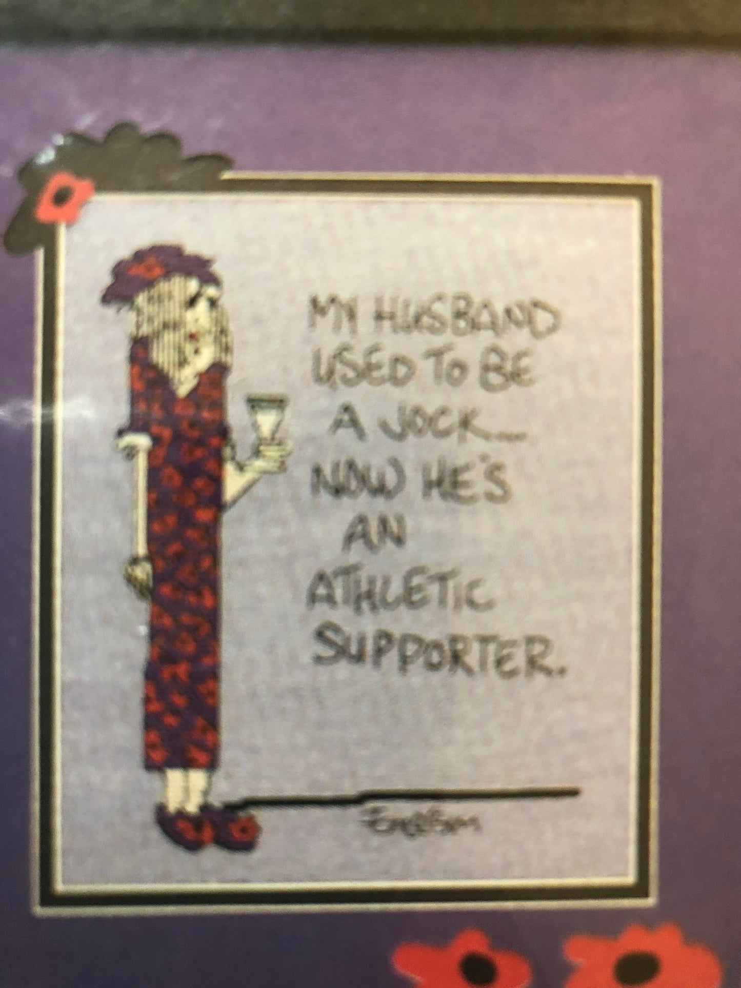Listen Honey, Life's a Stitch!, My Husband Used To Be A Jock, Twisted Threads, Vintage 1996, Counted, Cross Stitch Pattern