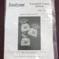 Janlynn, Classic Rose Monogram Sachet, Vintage 1987, Counted Cross Stitch Kit, 4 Sachets and floss included