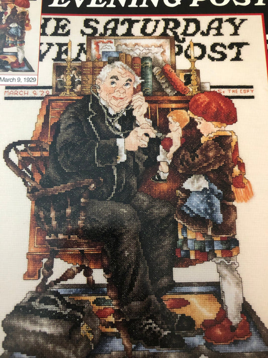 Stoney Creek Collection, The Saturday Evening Post, Doctor and the Doll, Vintage 1993, Counted Cross Stitch Pattern