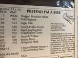 Listen Honey, Life's a Stitch!, Pretend I'm a Beer, Twisted Threads, Vintage 1994, Counted, Cross Stitch Pattern